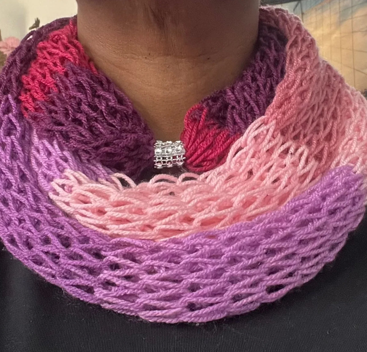 Lightweight Knitted Mesh Scarf