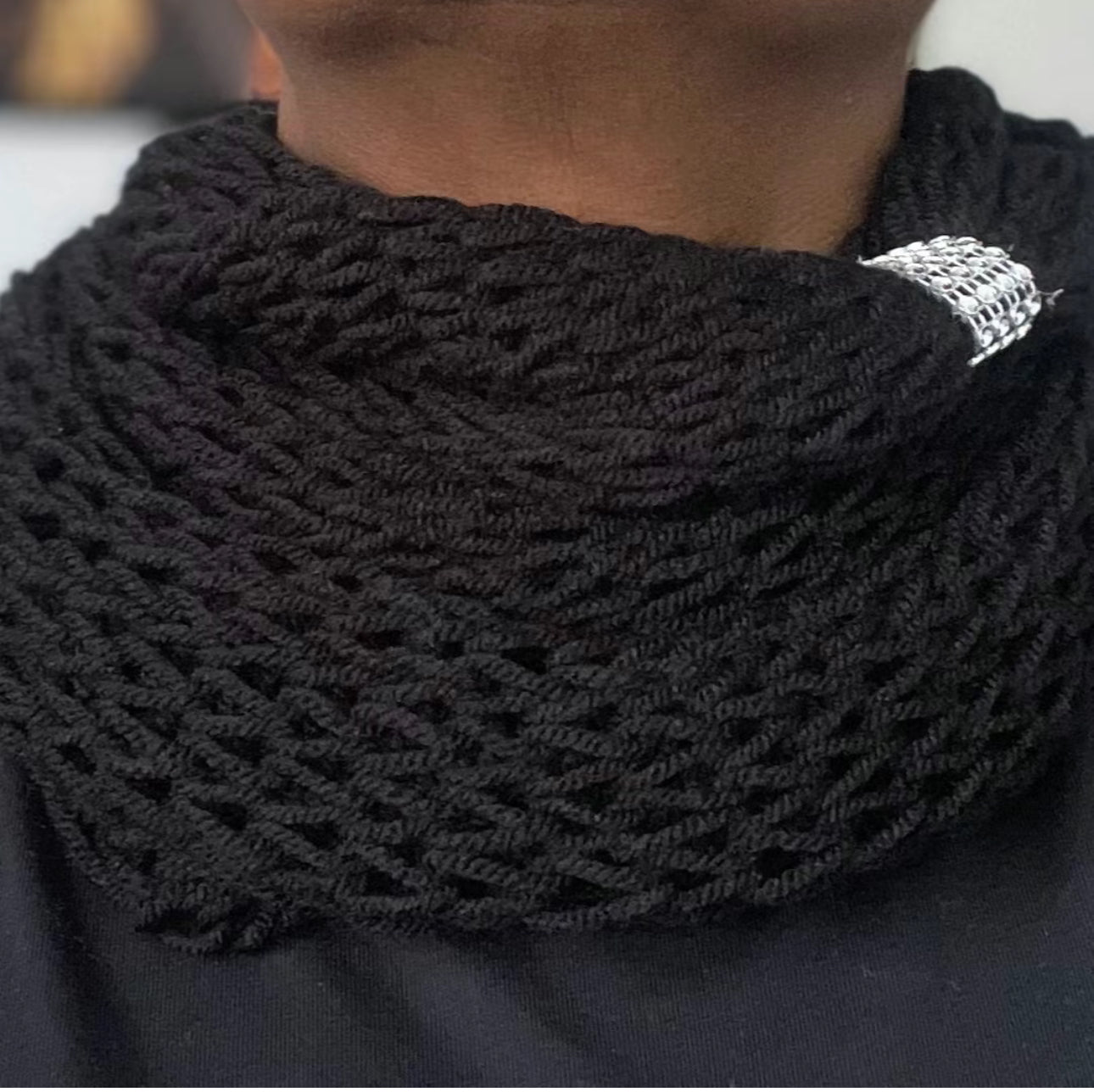 Handmade black scarf