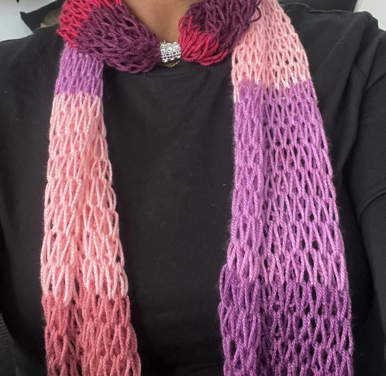 Lightweight Knitted Mesh Scarf